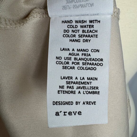 AReve Beige Floral Lace Tulle Dress‎ Edwardian Cottagecore Bohemian Whimsy Sz M - Picture 8 of 9